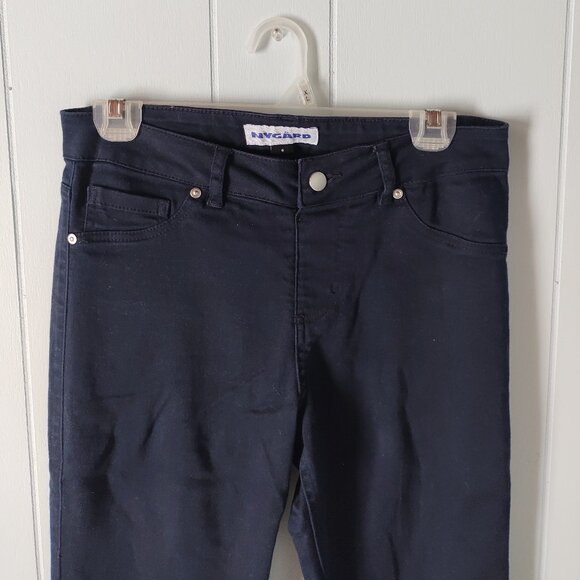 Nygard Navy Pull-on Ankle Pants - Picture 3 of 7